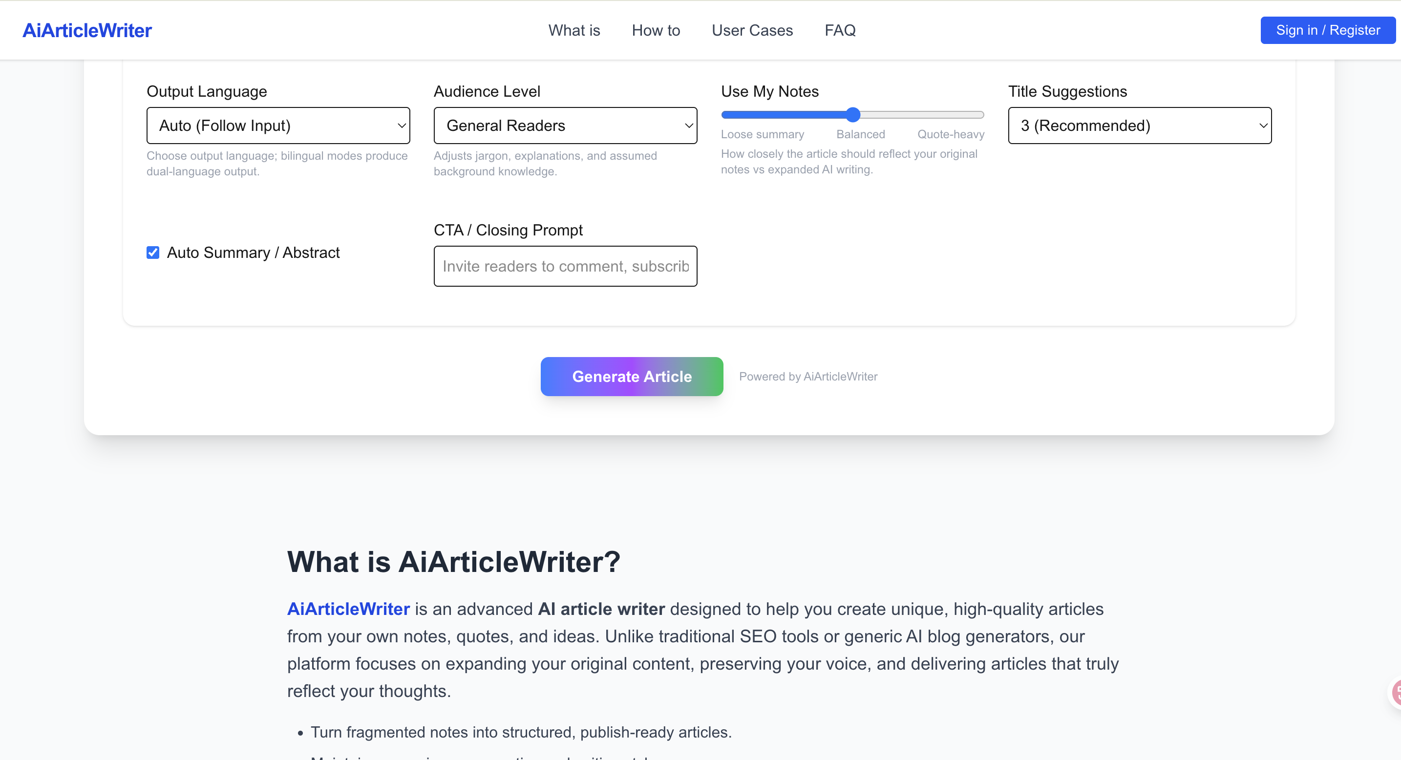 AiArticleWriter.Net 