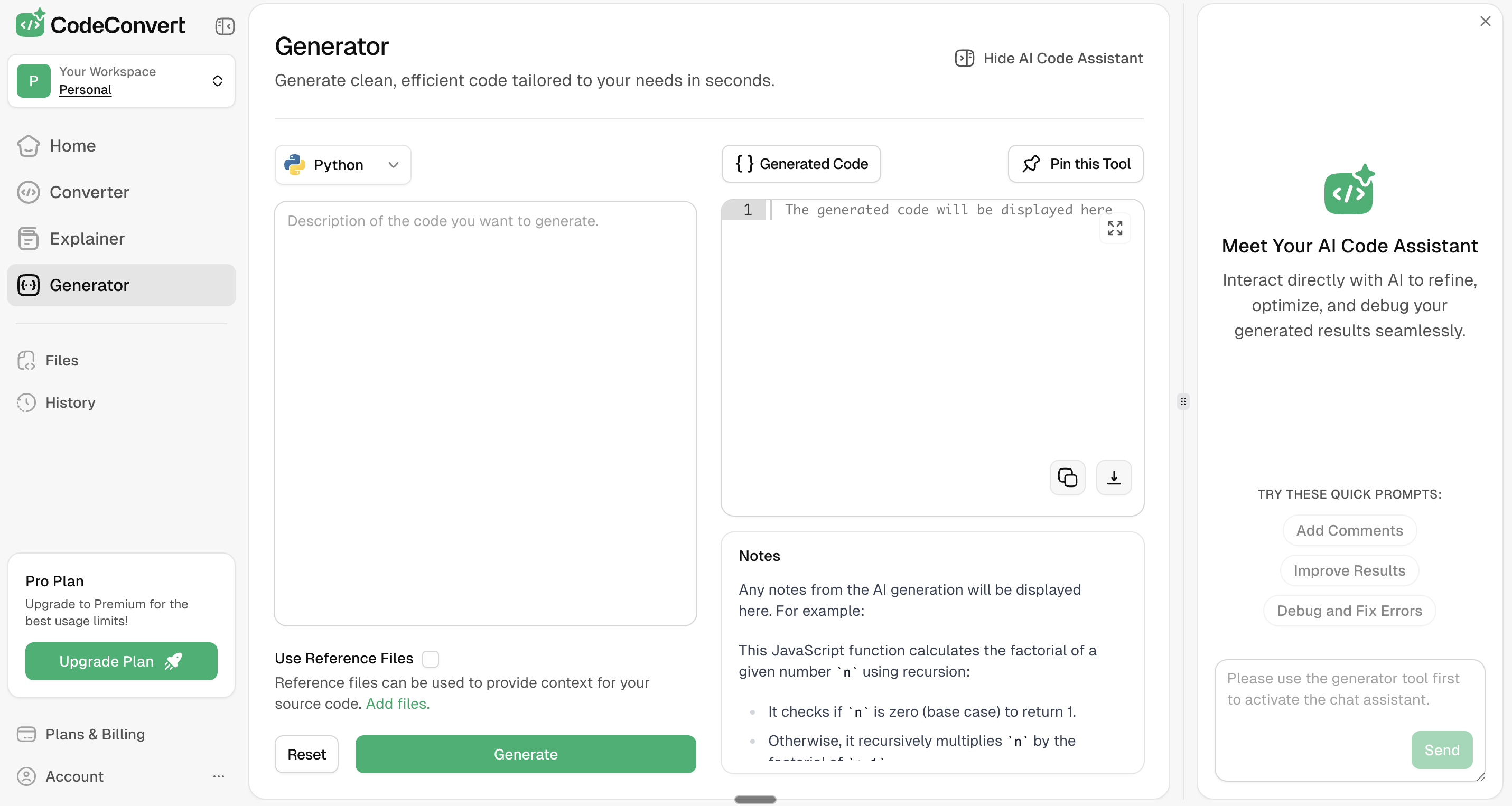 CodeConvert Code Generator