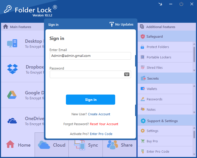 Folder Lock Folder Lock signin