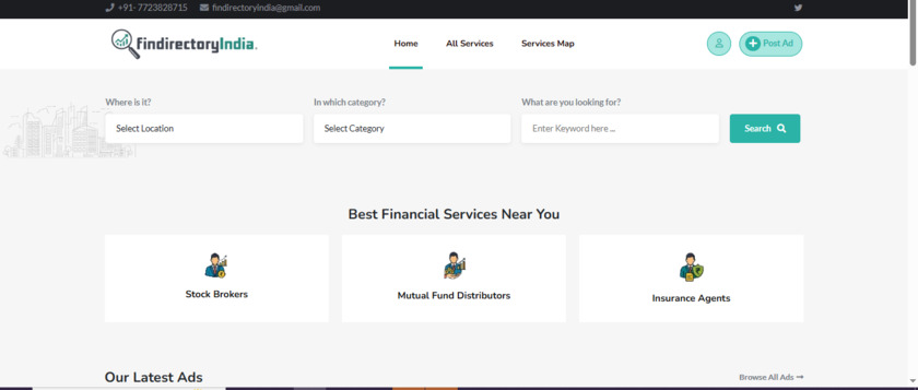 FinDirectory.xyz Landing Page
