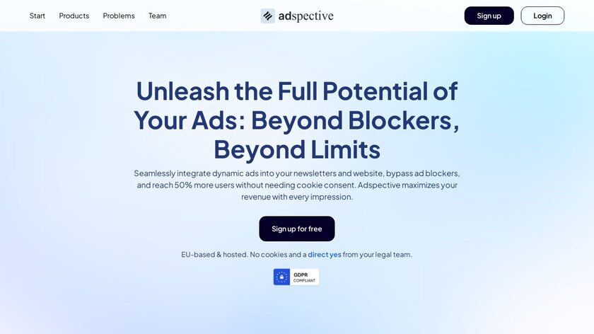 Adspective Landing Page