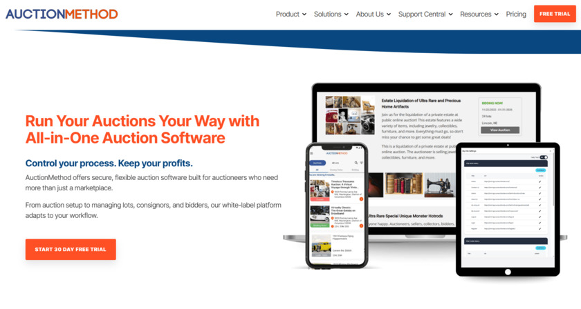 AuctionMethod Landing Page AuctionMethod Landing Page