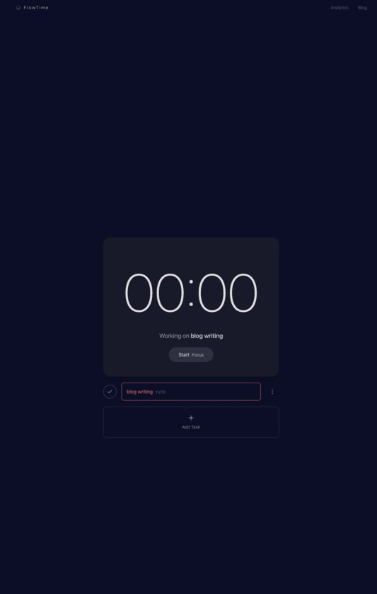 FlowTime App Landing Page