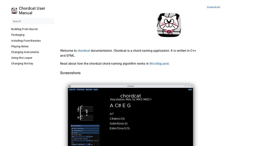Chordcat Landing Page