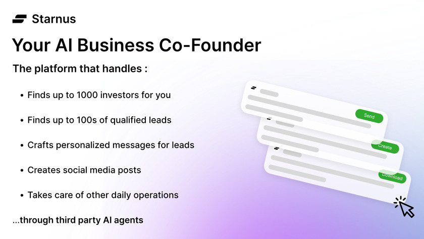 Starnus Landing Page
