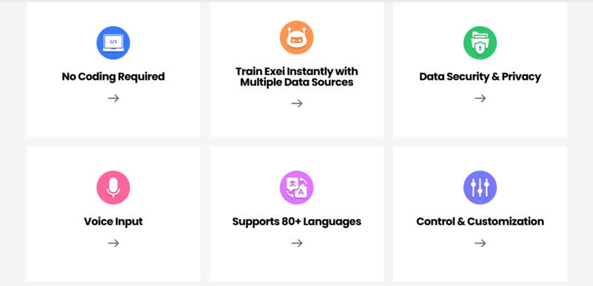 Exei Landing Page