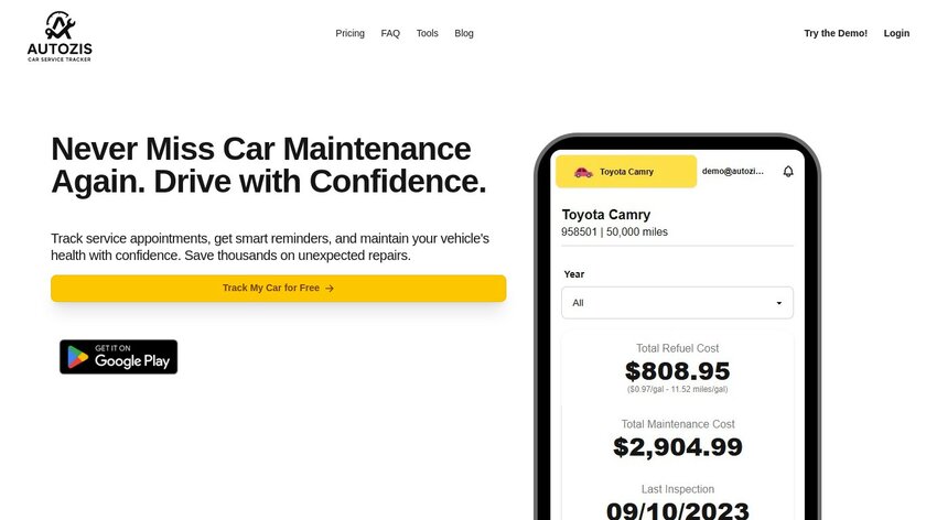 Autozis Landing Page