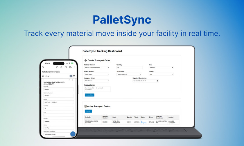 PalletSync Track material movement in your warehouse