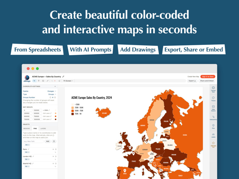 Ultimaps Landing Page