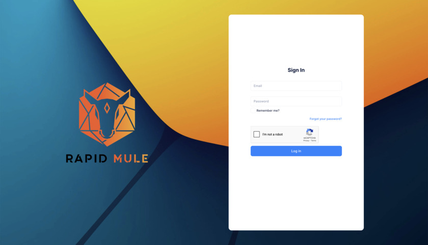 RapidMule Landing Page