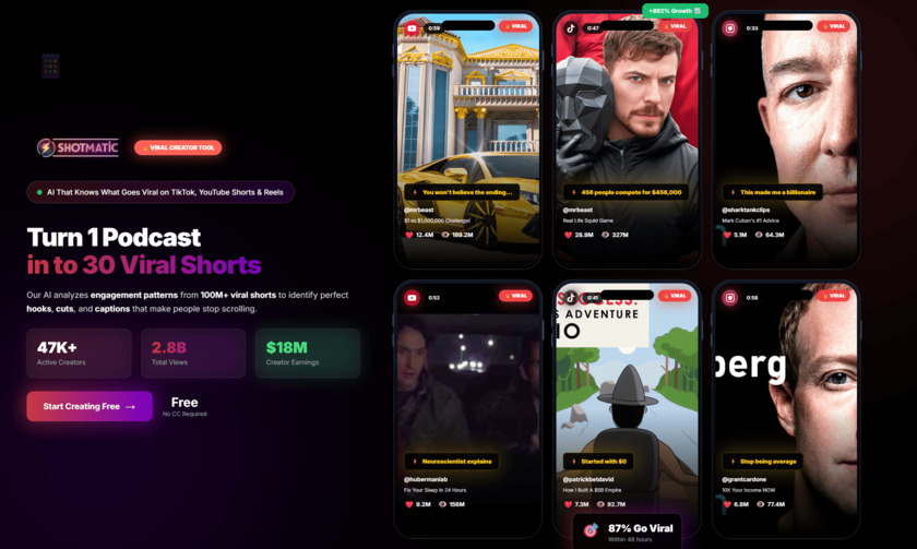 Shotmatic Landing Page