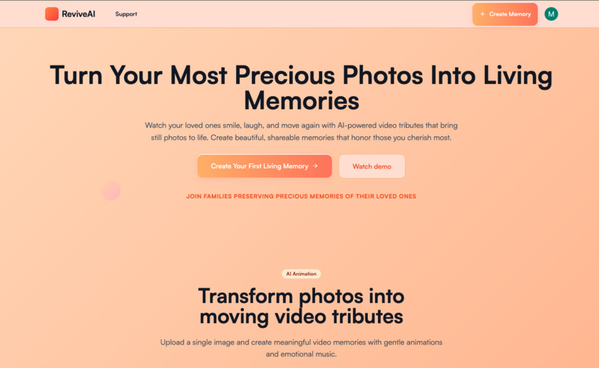 Revivelife.app Landing Page