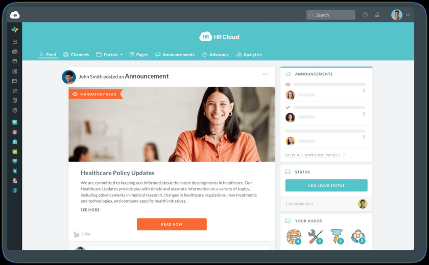 HR Cloud Landing Page