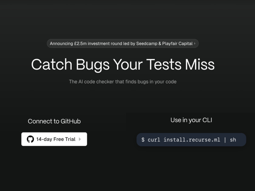 Recurse ML Landing Page