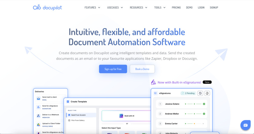 Docupilot Landing Page