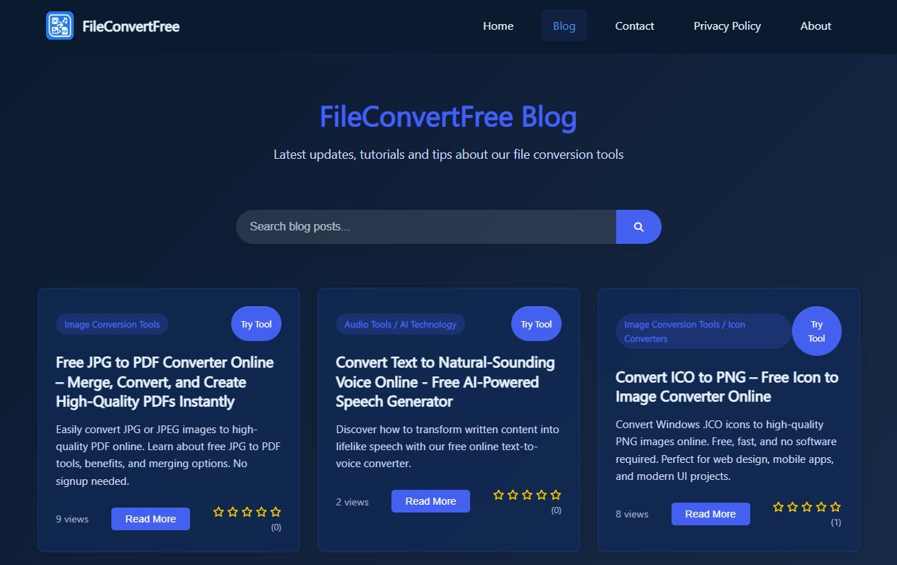 FileConvertFree Blog Page