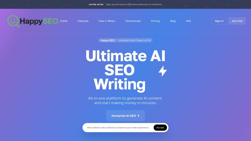 happySEO Landing Page