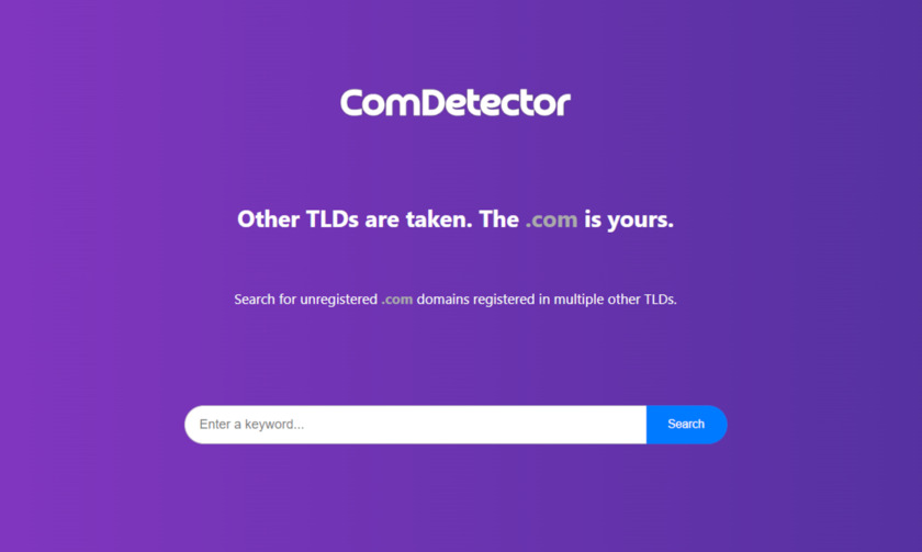 ComDetector Landing Page