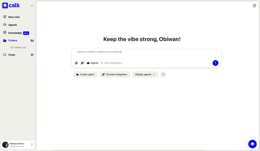 Calk AI Landing Page