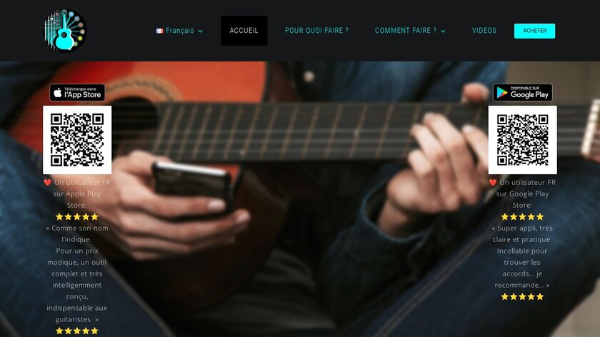 Fabulus Guitar Chords Landing Page