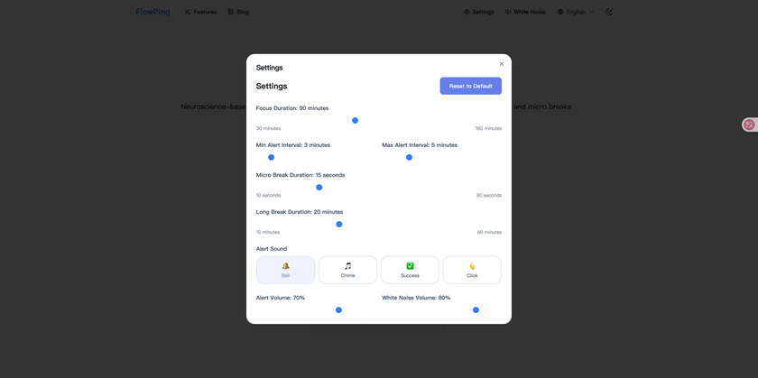 FlowPing Landing Page