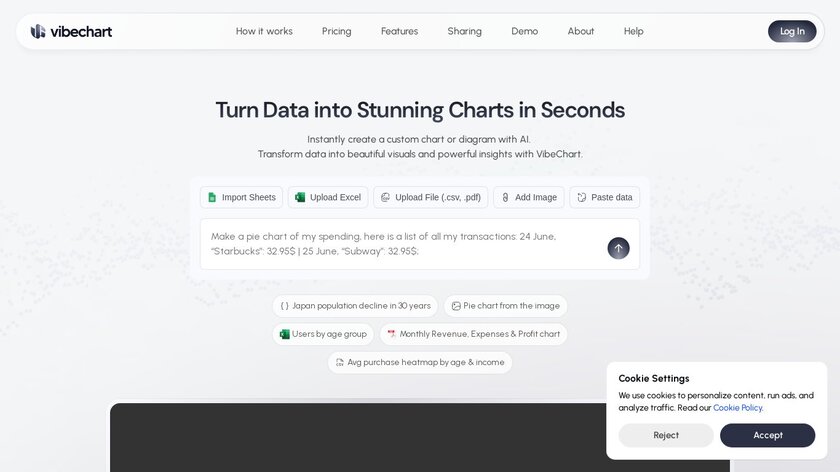 VibeChart Landing Page