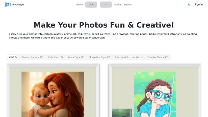 PhotosStyle Landing Page