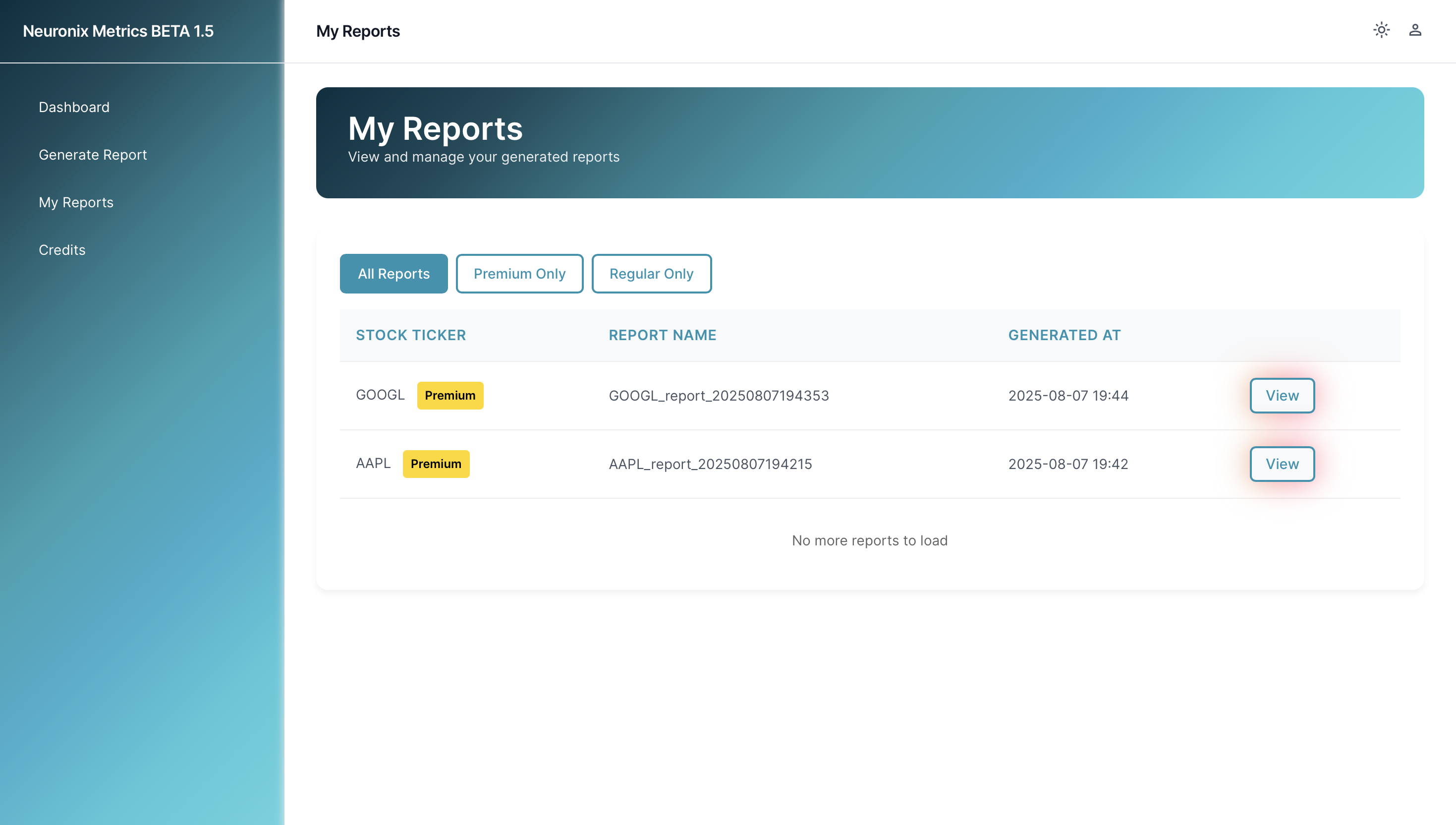 NeuronixMetrics.online Analyse Stocks