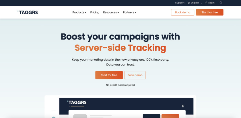 Taggrs.io Landing Page