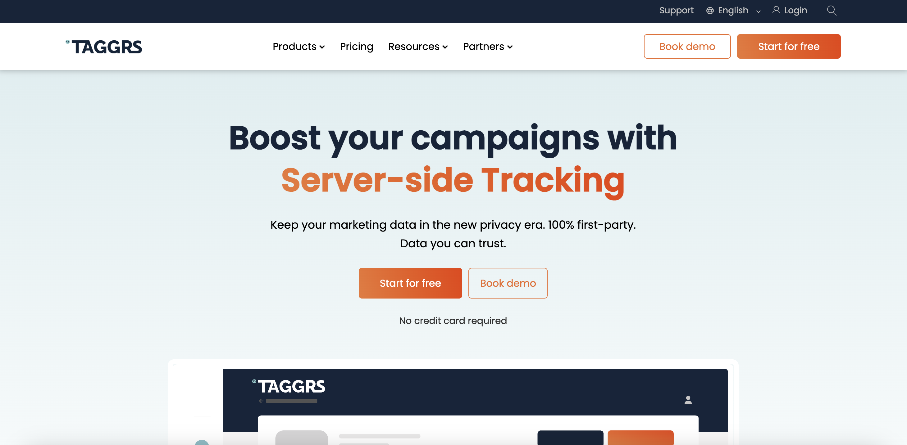 Taggrs.io Homepage