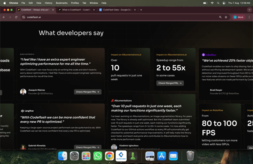 Codeflash.ai Landing Page