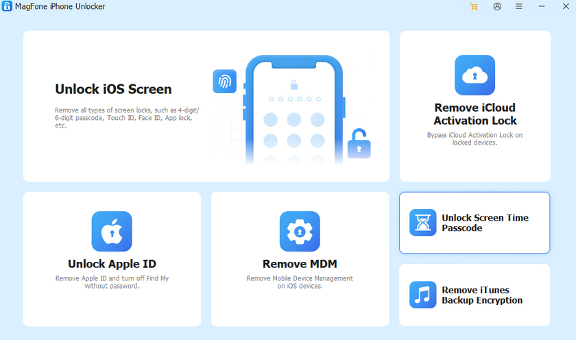 MagFone iPhone Unlocker Landing Page
