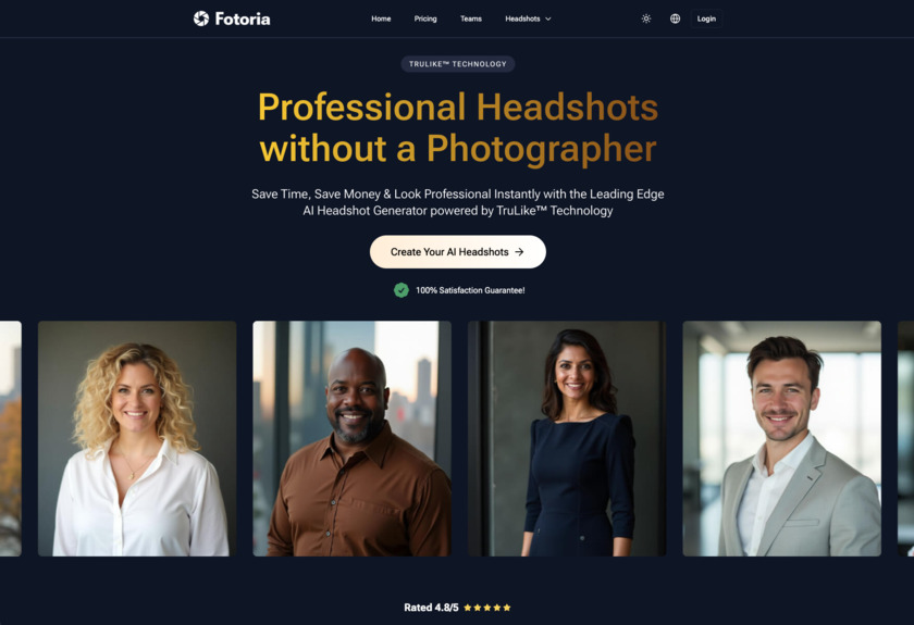 Fotoria AI headshot generator