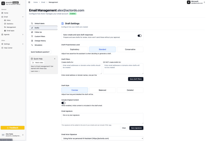 ActorDO Landing Page