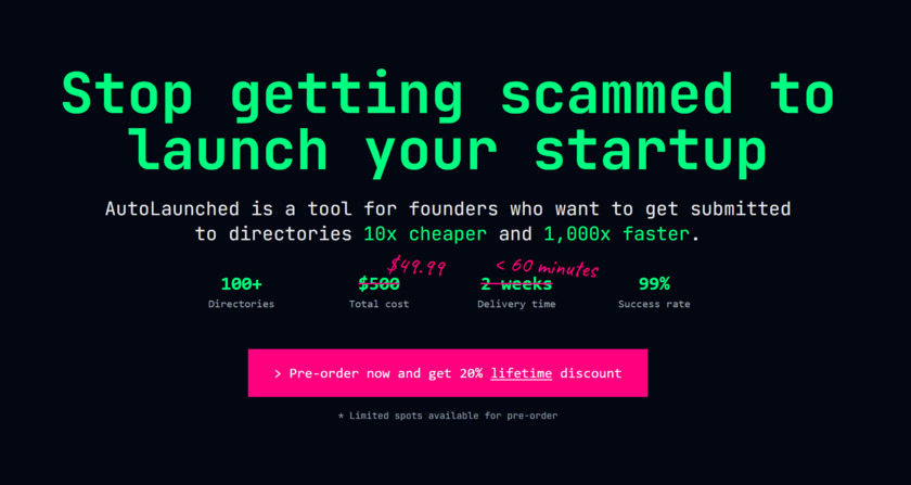 AutoLaunched Landing Page