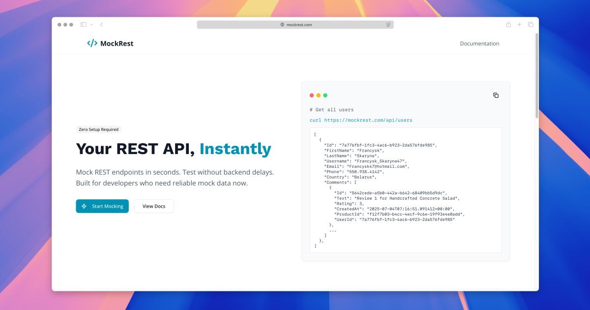 MockRest Overview