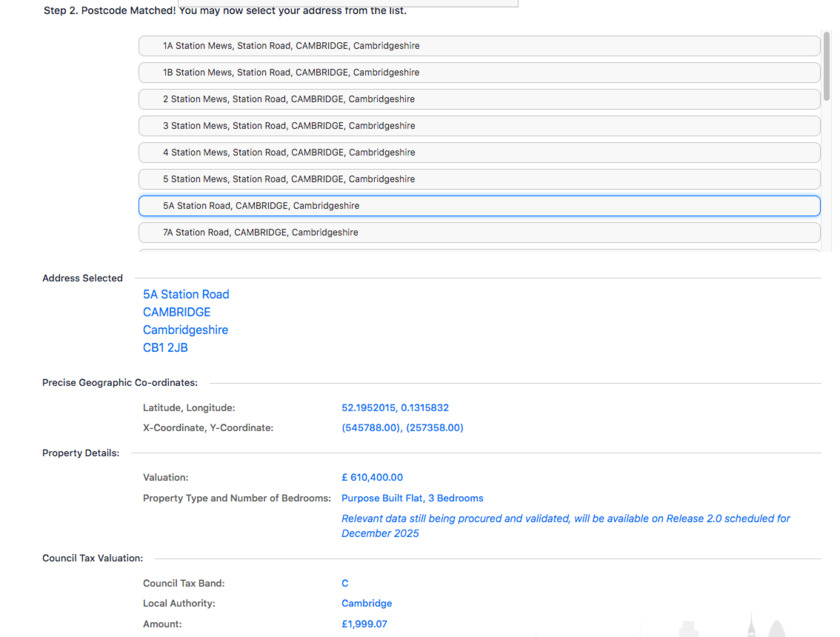 ConsumerCloudServices Consumer Address Finder Landing Page