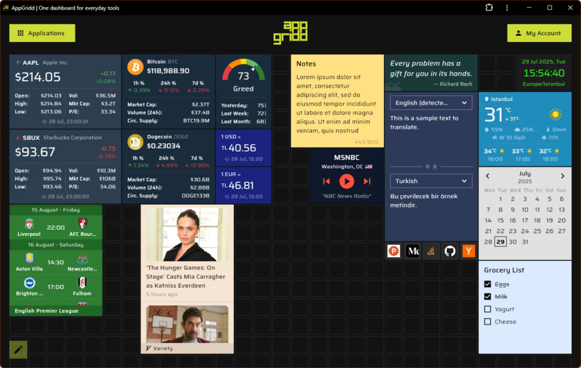 AppGridd Home page