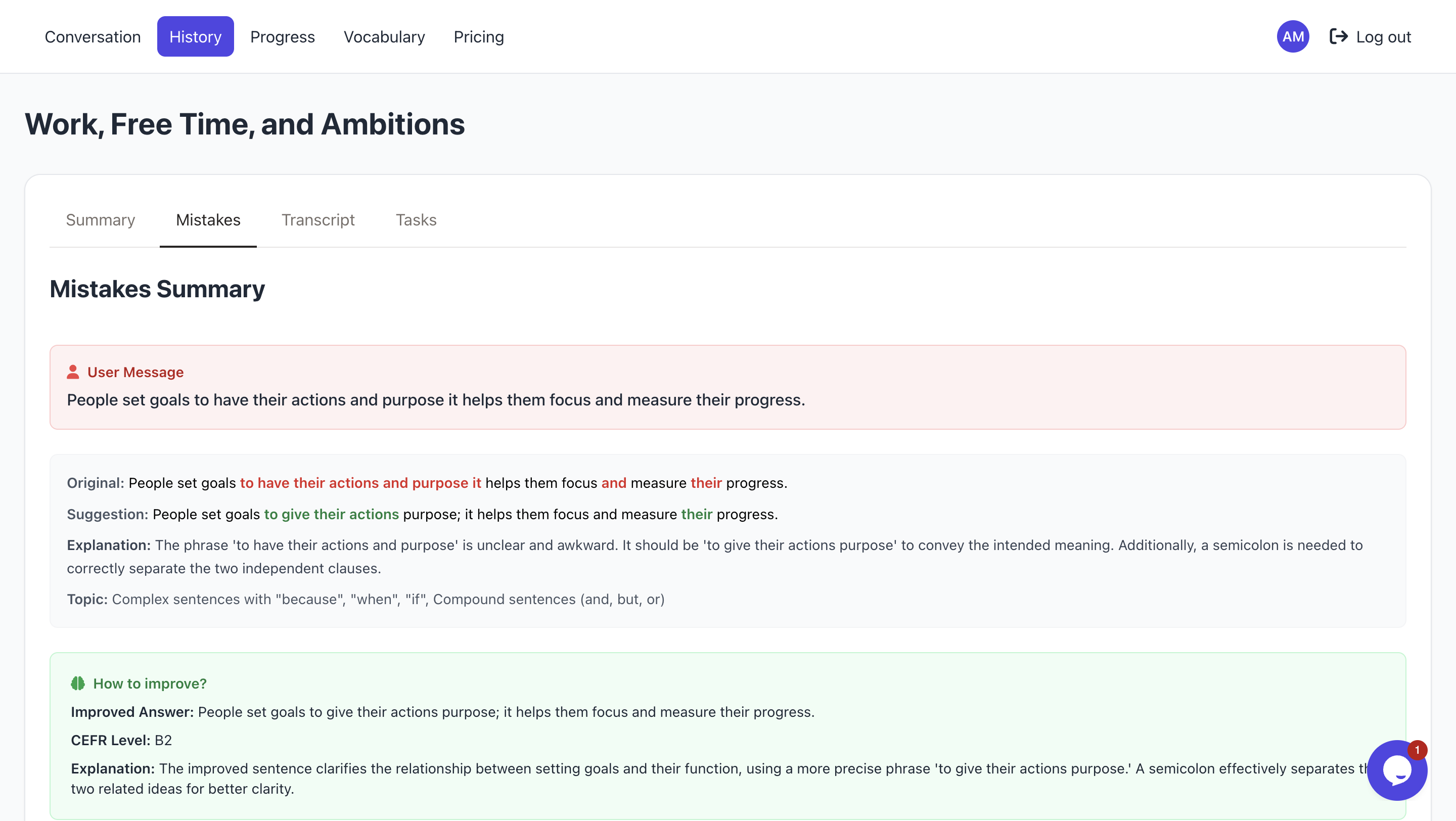 Saynest Lab history details - mistakes