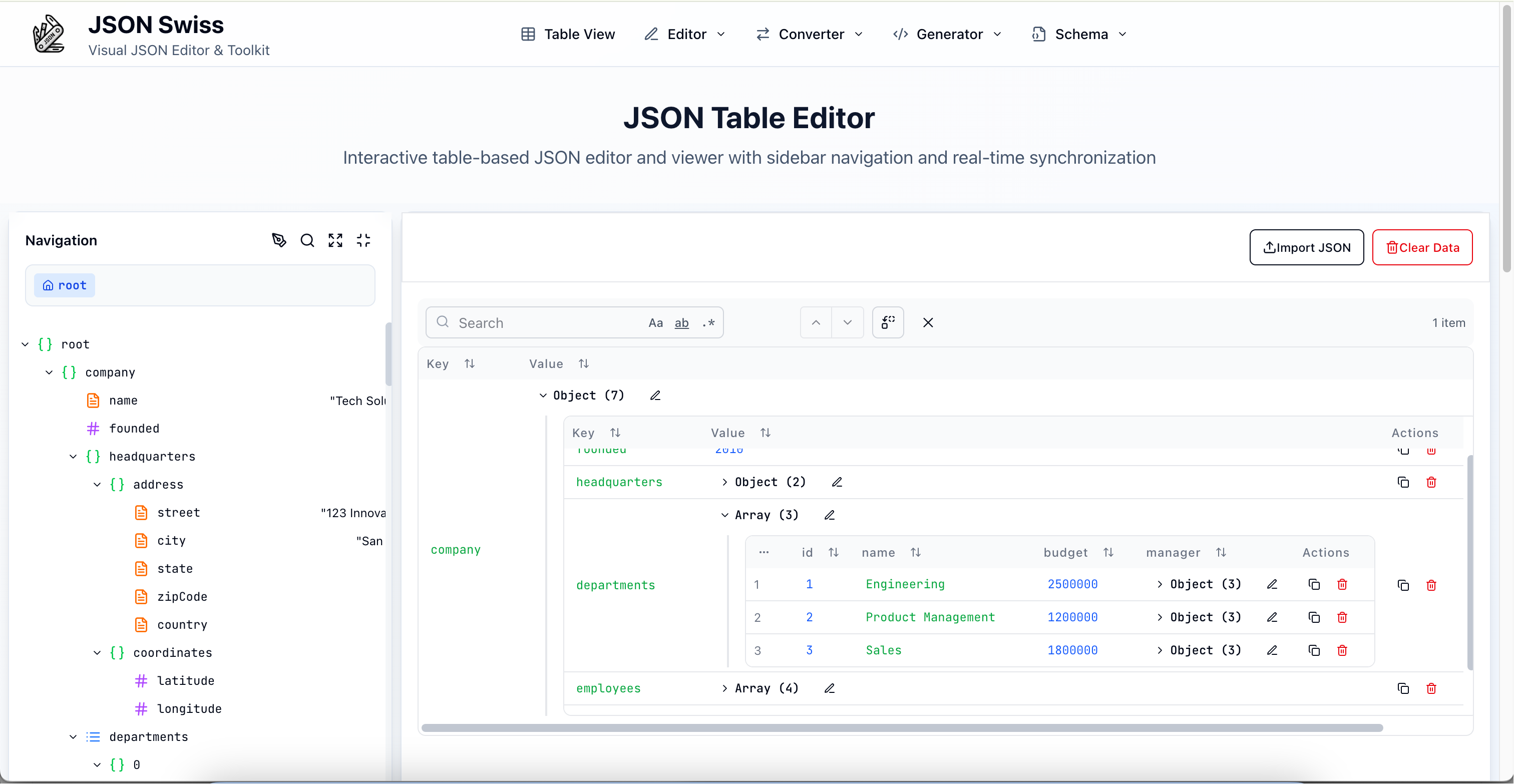 JSON Swiss 
