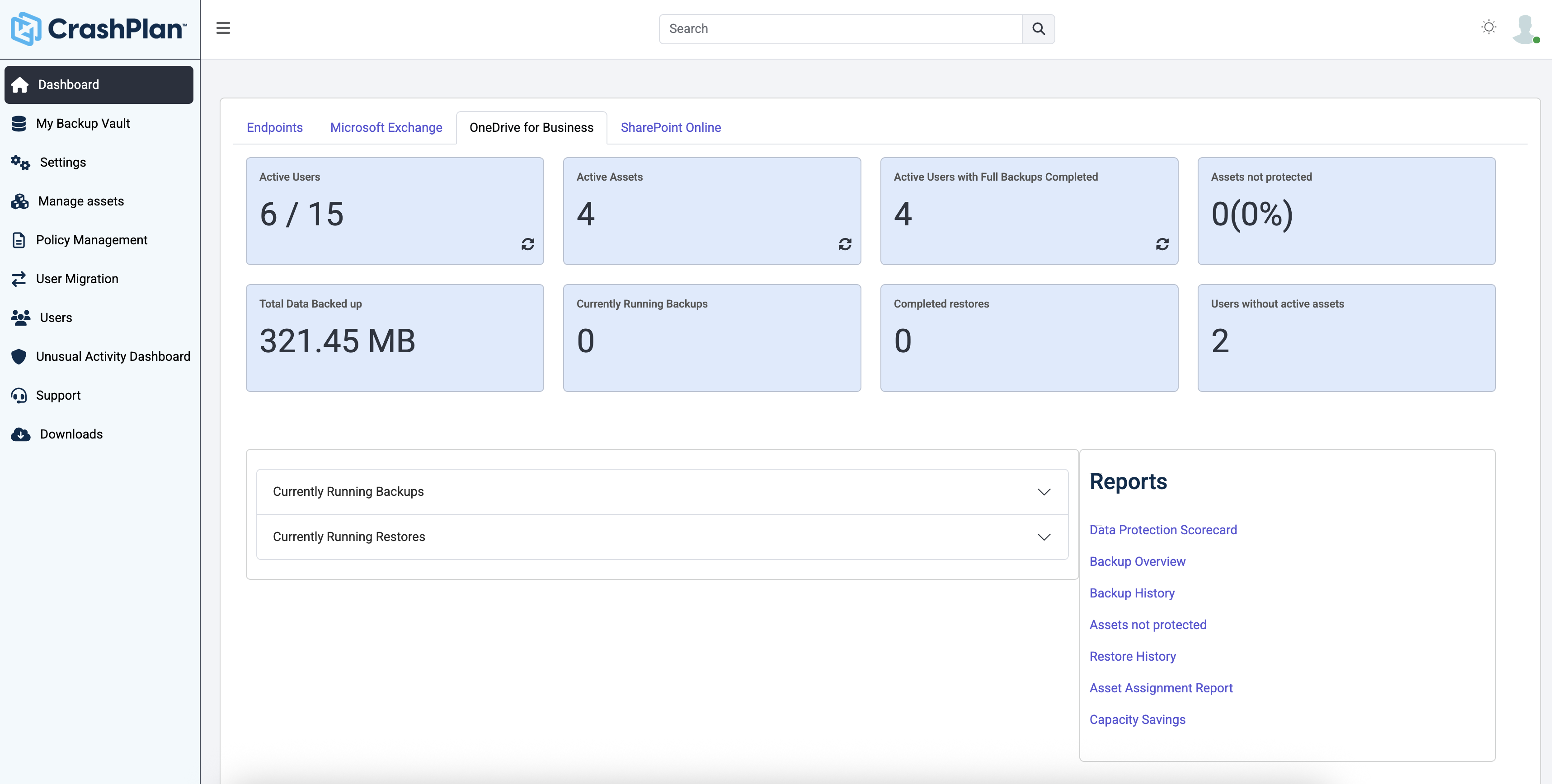 CrashPlan Microsoft OneDrive Backup Platform