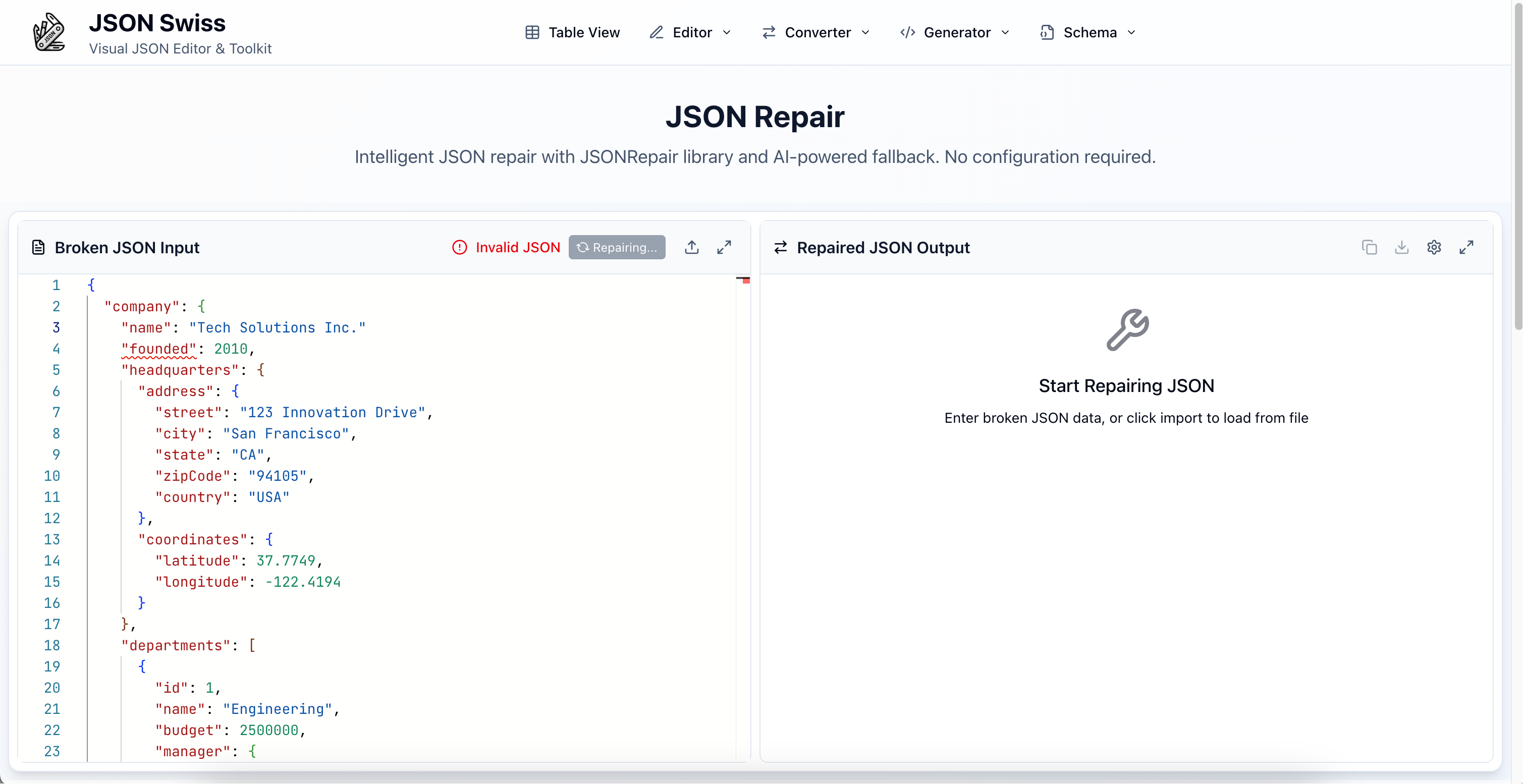 JSON Swiss 