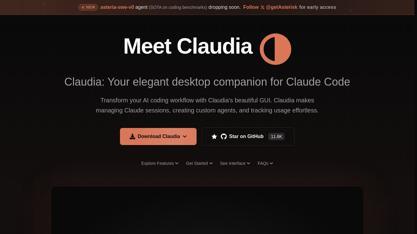Claudia Landing page