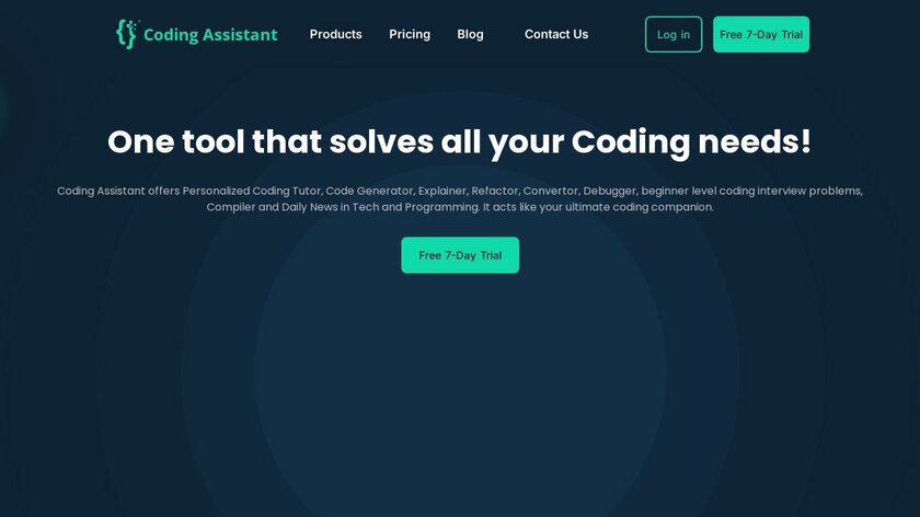 Coding Assistant Landing Page