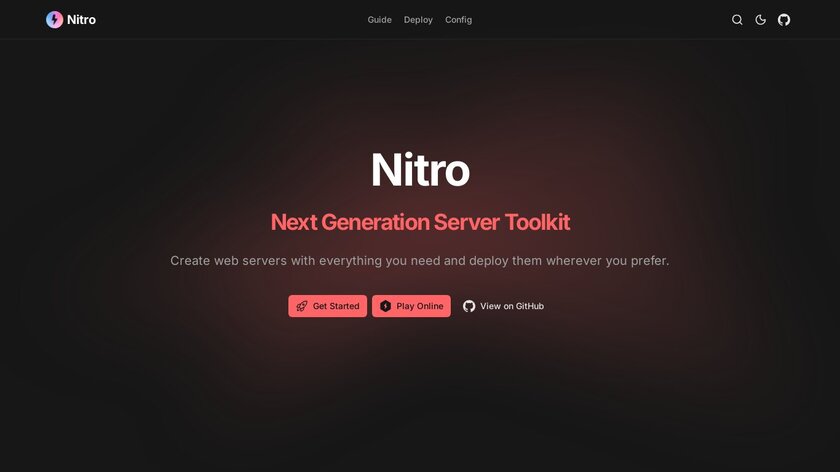 Nitro Server Landing Page