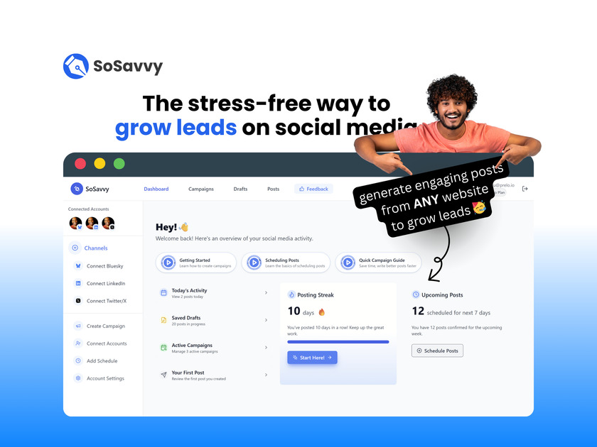 SoSavvy SoSavvy - Management Dashboard 