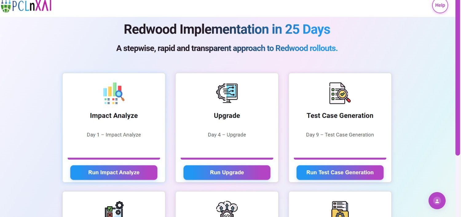 PCLnXAI Redwood Intelligence Suite Redwwo Migration Accelerator