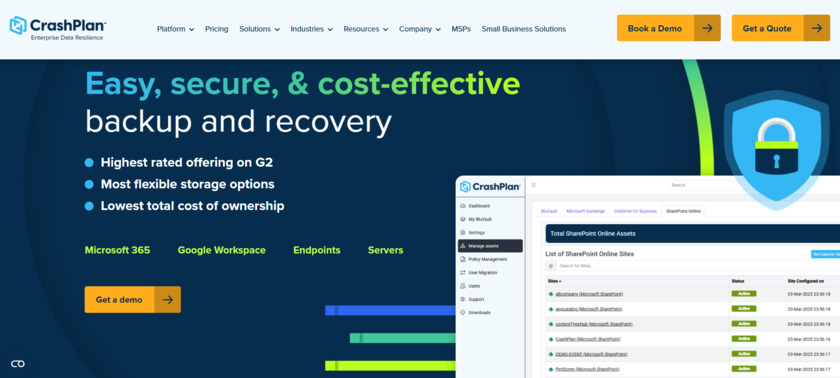 CrashPlan Home page CrashPlan Home page