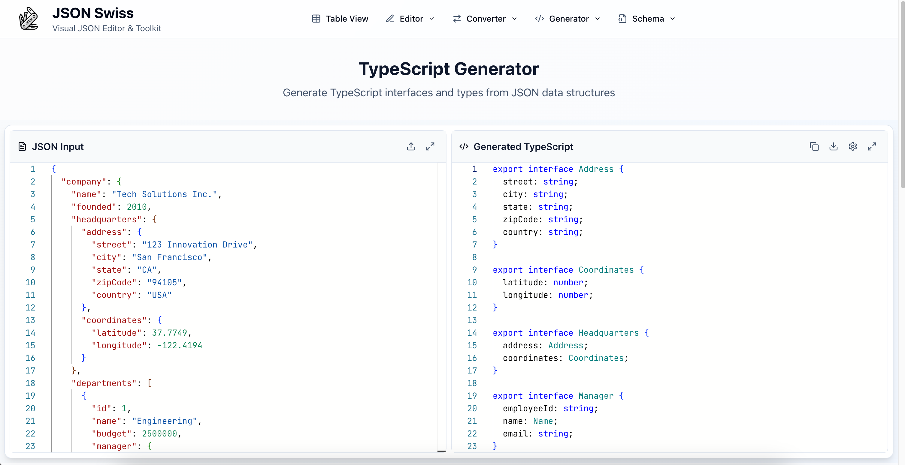 JSON Swiss 