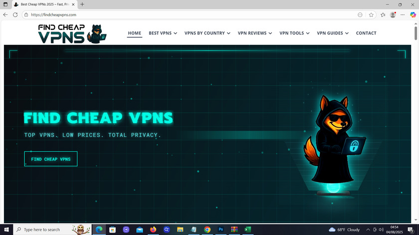 Find Cheap VPNs Landing Page